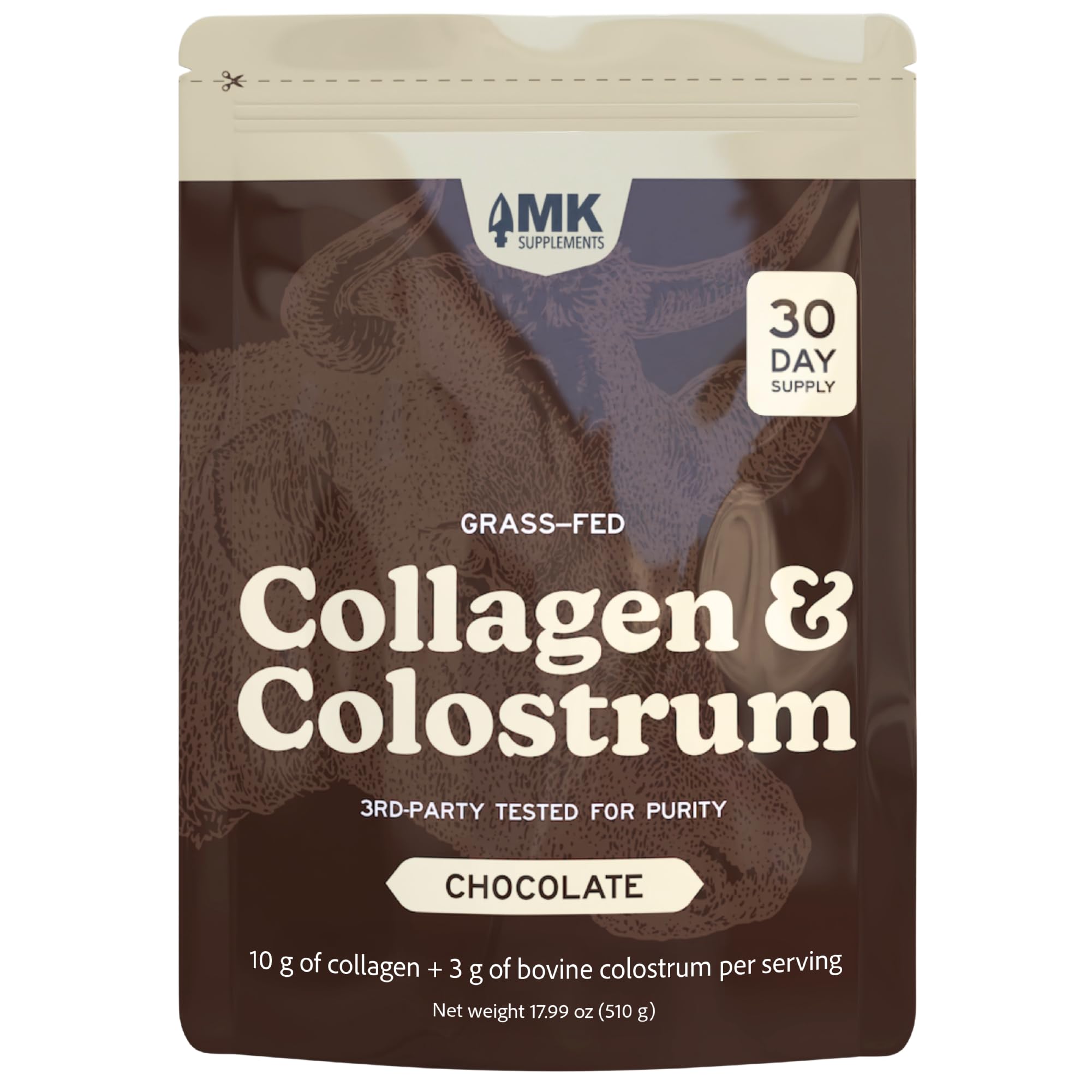 Amazon.com: MK Supplements Grass-Fed Collagen & Colostrum Powder